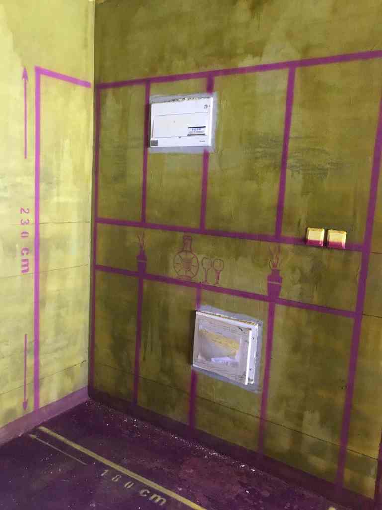 滨湖公园里-黄墙紫地/3D全景放样-山水装饰
