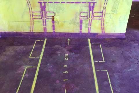 凯旋门-黄墙紫地/3D全景放样-山水装饰