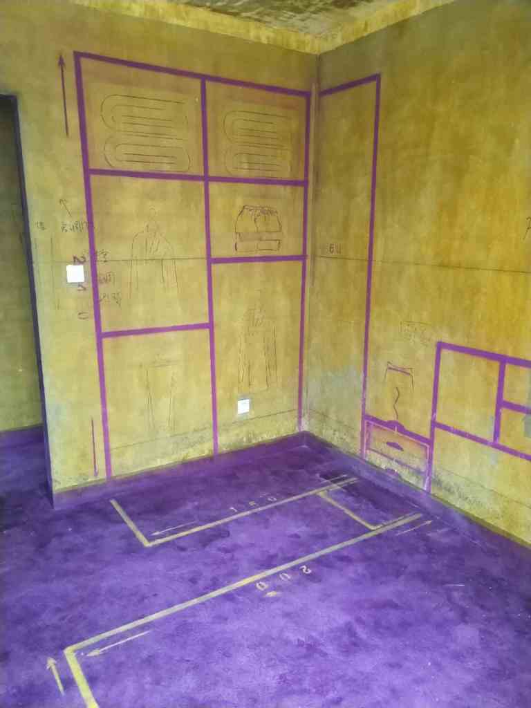 橡树湾三期-黄墙紫地/3D全景放样-山水装饰