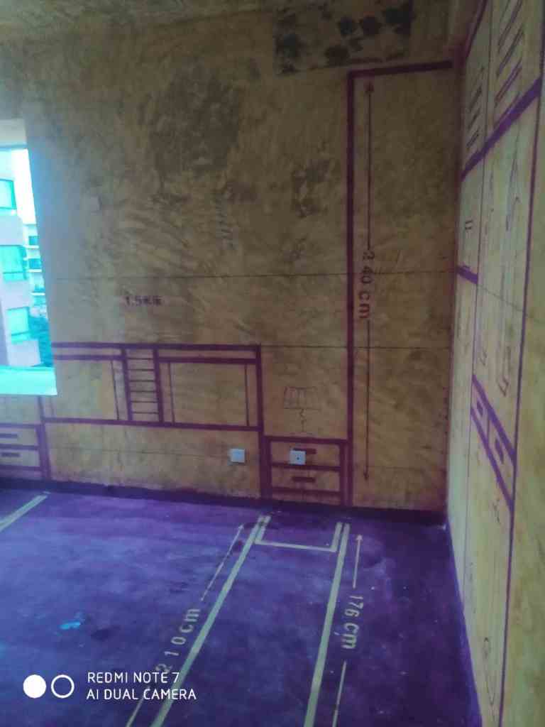 金色池塘-黄墙紫地/3D全景放样-山水装饰