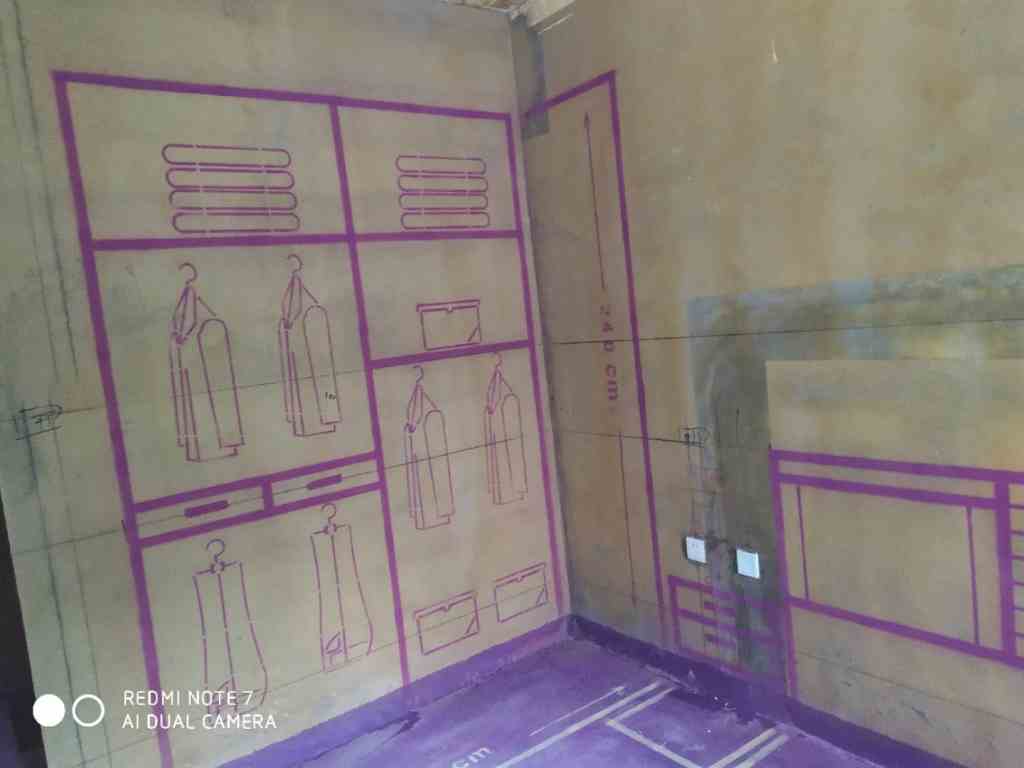 高速时代公馆-黄墙紫地/3D放样-山水装饰