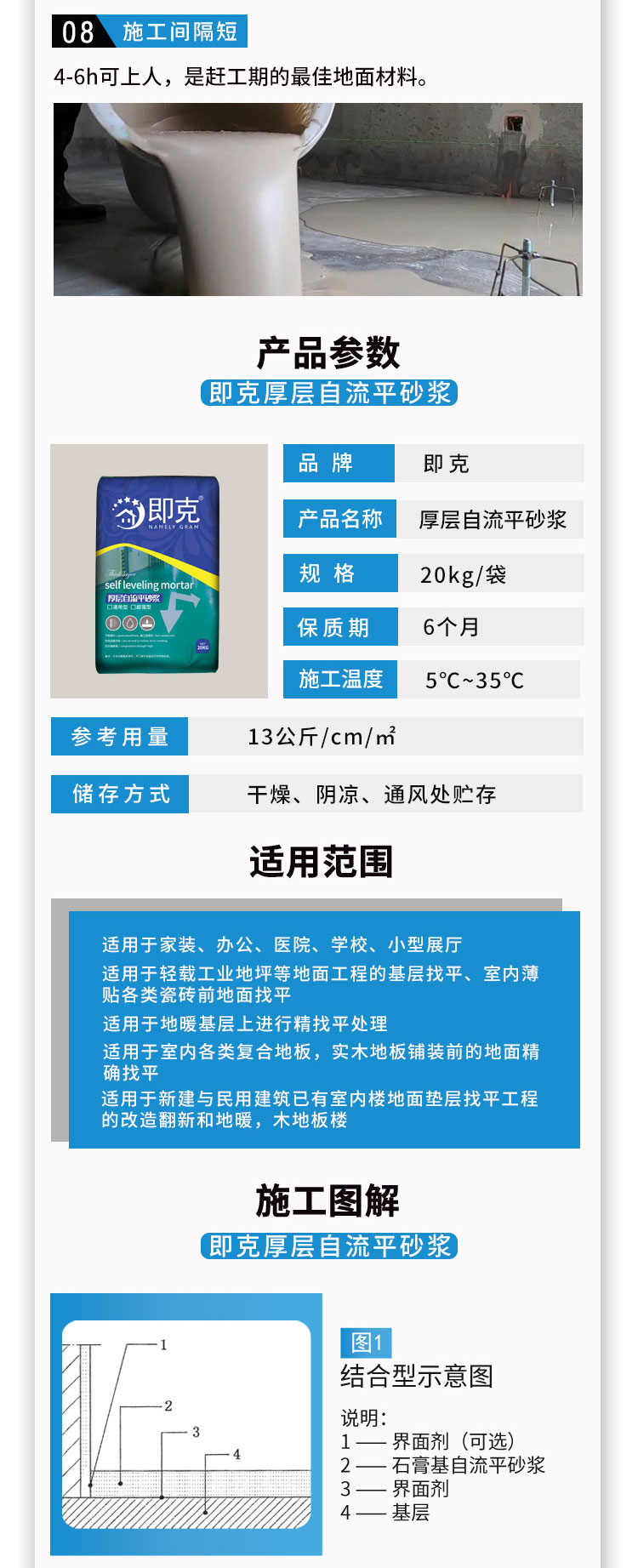 【即克®】厚层自流平砂浆
