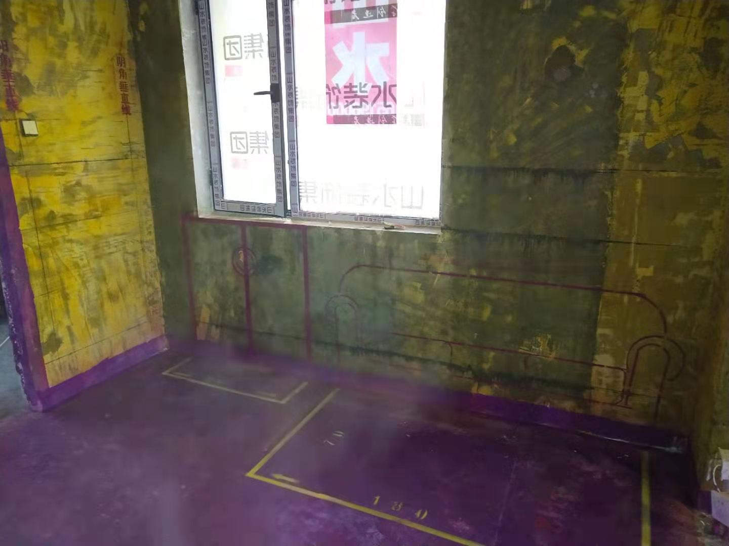 民悦花园-黄墙紫地/3D全景放样-山水装饰